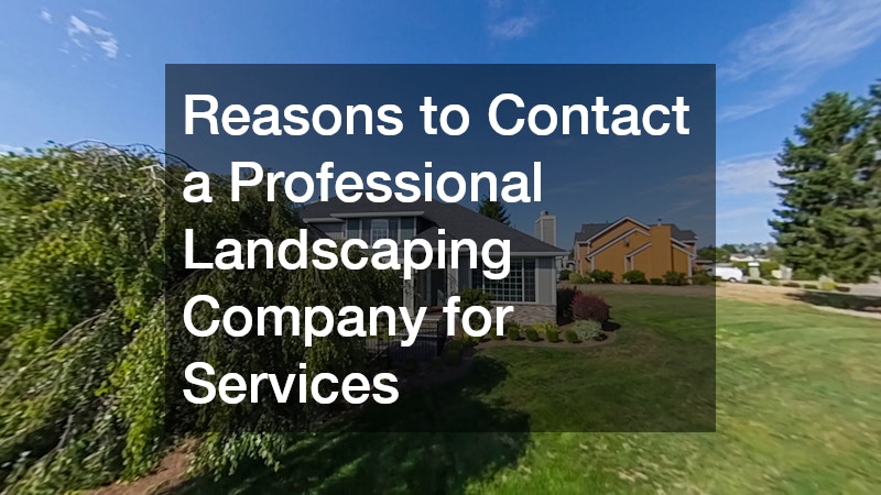 Reasons to Contact a Professional Landscaping Company for Services